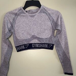 Gymshark Women's Flex sports Long Sleeve Crop Top light purple XS